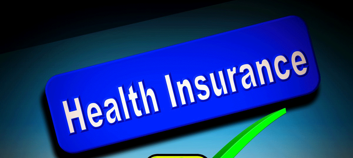 Figure showing health insurance word