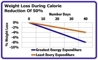 weight loss calorie reduction chart