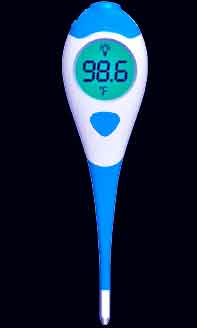 digital thermometer displaying temperature