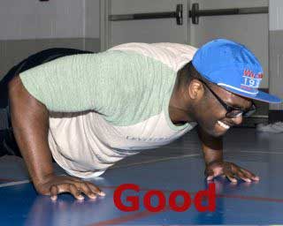 A man doing push up