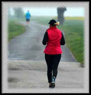 girl running on track